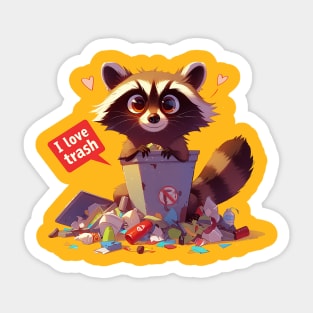 i love trash Sticker